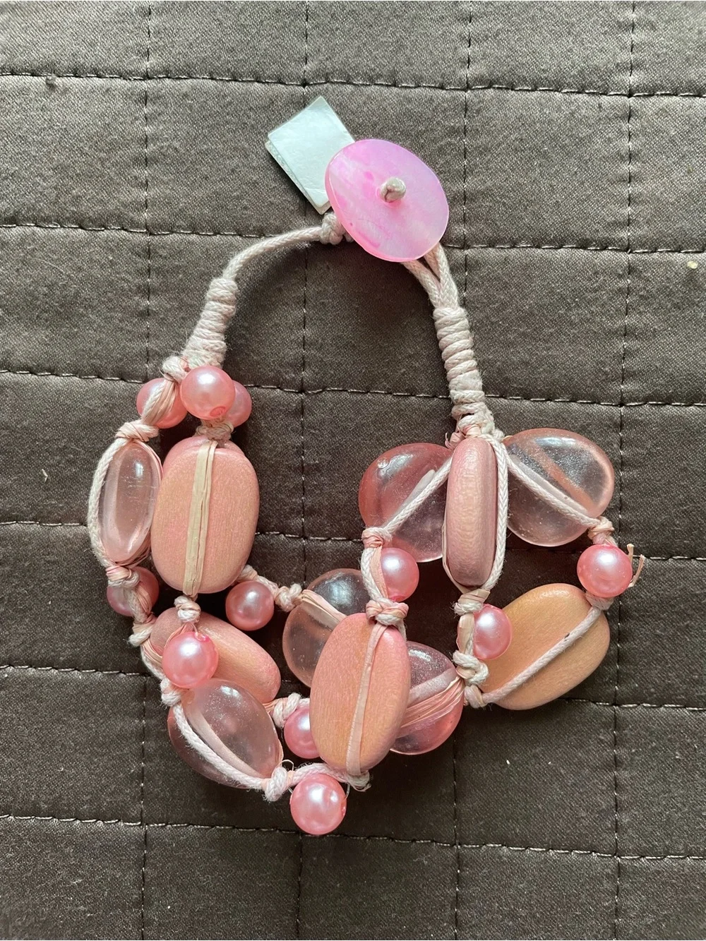Pink Beaded Statement Bracelet - Women Accessories